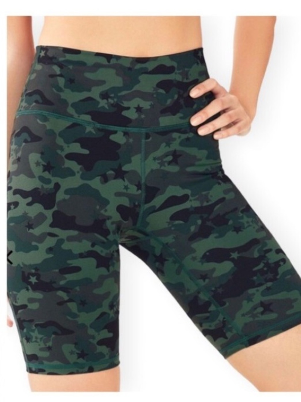 Fabletics powerbold m Green Camouflage biker shorts Leggings